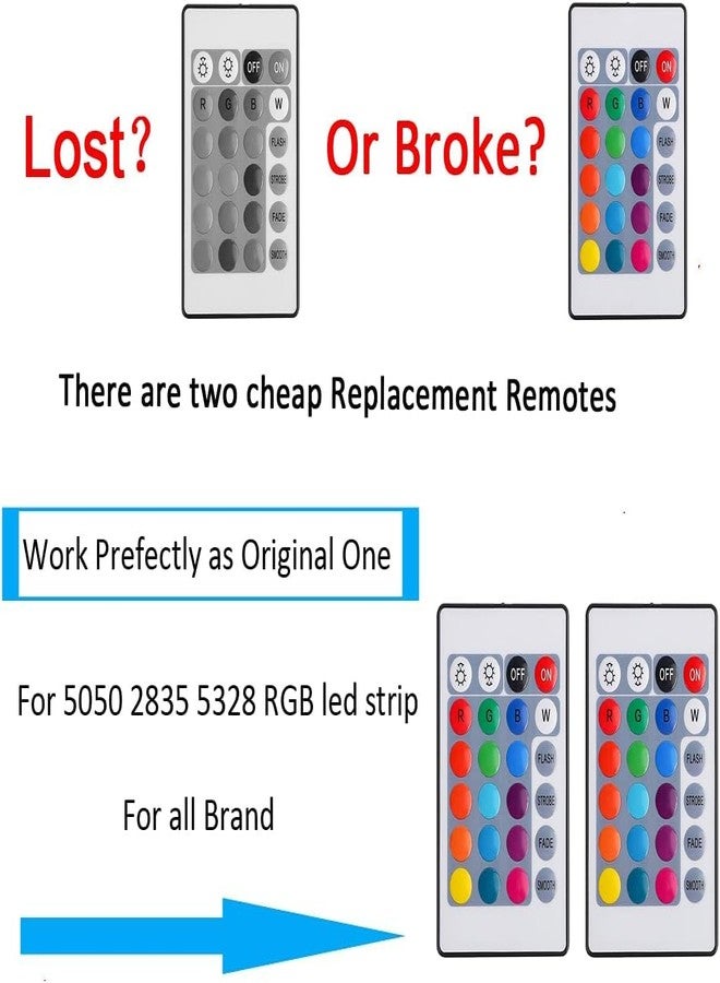 SUPERNIGHT 24 Keys RGB LED Strip Light Wireless Dimmer Remote Controller Led Light Remote Replacement for SMD 5050 3528 2835 Led Strip Lights - Image 2